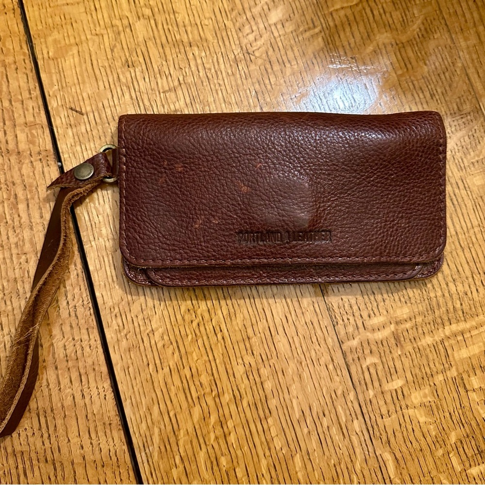 Portland Leather Rich Brown Clutch